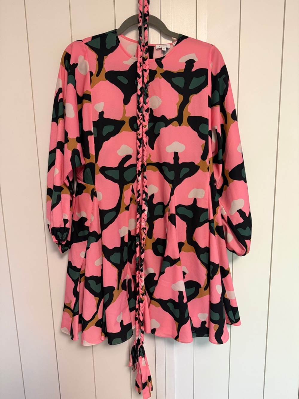 Rhode Pink Floral Print Long Sleeve Dress - Picture 6 of 7